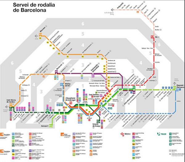 Plano Rodalies Renfe Barcelona